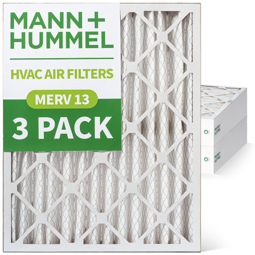 18x24x4 MERV 13 Pleated AC Furnace Air Filters by Mann+Hummel.   3 Pack