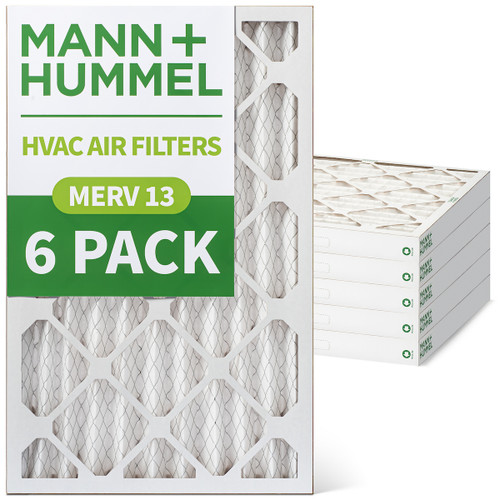 12x20x2 MERV 13 Pleated AC Furnace Air Filters by Mann+Hummel.    6 Pack
