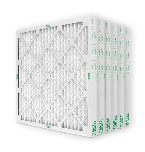 18x22x2 MERV 8 Pleated AC Furnace Air Filters by Mann+Hummel.  6 Pack