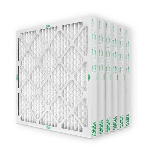 25x25x2 MERV 13 Pleated AC Furnace Air Filters by Mann+Hummel.   6 Pack