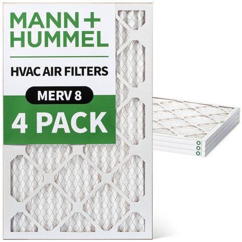 16X24X1 MERV 8 Pleated AC Furnace Air Filters by Mann+Hummel.   4 Pack