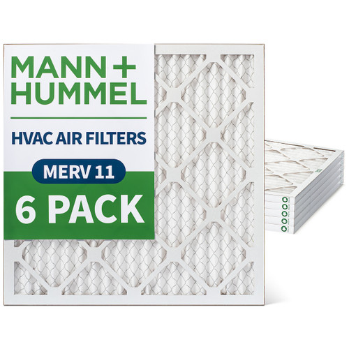 18x20x1 MERV 11 Pleated AC Furnace Air Filter by Mann+Hummel.  6 Pack