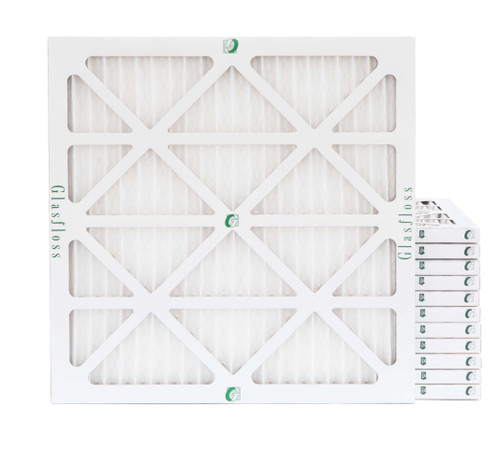 Glasfloss ZL 20x20x1 MERV 13 Pleated AC Furnace Air Filters.    Case of 12