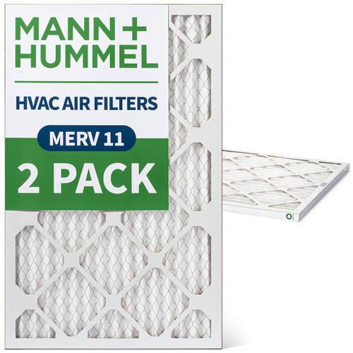 20x30x1 MERV 11 Pleated AC Furnace Air Filters by Mann+Hummel.    2 Pack