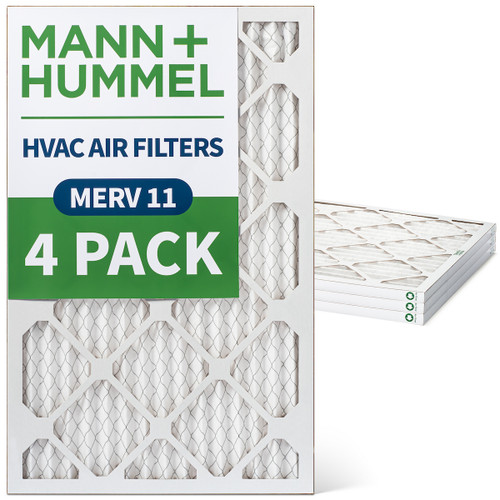 20x30x1 MERV 11 Pleated AC Furnace Air Filters by Mann+Hummel.    4 Pack