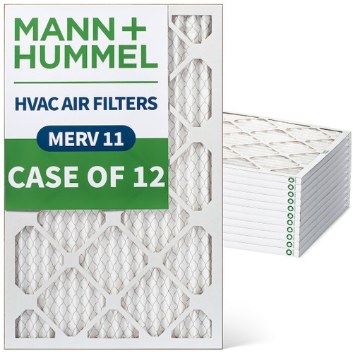 20x30x1 MERV 11 Pleated AC Furnace Air Filters by Mann+Hummel.    Case of 12