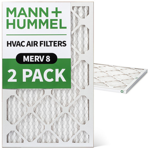 20x30x1 MERV 8 Pleated AC Furnace Air Filters by Mann+Hummel.    2 Pack