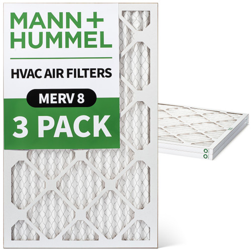 20x30x1 MERV 8 Pleated AC Furnace Air Filters by Mann+Hummel.    3 Pack