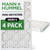 24x30x1 MERV 8 Pleated AC Furnace Air Filters by Mann+Hummel.  4 Pack