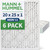 20x25x1 MERV 11 Pleated AC Furnace Air Filters by Mann+Hummel.    6 Pack