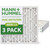 12x12x2 MERV 13 Pleated AC Furnace Air Filters by Mann+Hummel.    3 Pack