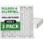 21-1/2 x 23-5/16 x 1 MERV 8 ( FPR 5-6 ) AC and Furnace Pleated Air Filters by Mann+Hummel.   Quantity 3