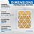 Glasfloss ZL 18x20x2 MERV 11 ( FPR 7 ) Pleated AC Furnace Air Filters.   Case of 12.   Exact Size: 17-1/2 x 19-1/2 x 1-3/4