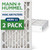 12x24x4 MERV 11 Pleated AC Furnace Air Filters by Mann+Hummel.    2 Pack