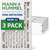 12x24x4 MERV 11 Pleated AC Furnace Air Filters by Mann+Hummel.    3 Pack