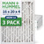 16x20x4 MERV 11 Pleated AC Furnace Air Filters by Mann+Hummel.    3 Pack
