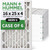 16x25x4 MERV 8 Pleated HVAC AC Furnace Air Filters by Mann+Hummel. Case of 6. (Exact Size: 15.5 x 24.5 x 3.75 Inches)