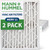 18x24x4 MERV 11 Pleated AC Furnace Air Filters by Mann+Hummel.    2 Pack