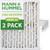 18x24x4 MERV 13 Pleated AC Furnace Air Filters by Mann+Hummel.   2 Pack