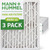 18x24x4 MERV 13 Pleated AC Furnace Air Filters by Mann+Hummel.   3 Pack