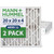 20x20x4 MERV 11 Pleated AC Furnace Air Filters by Mann+Hummel.  2 Pack