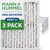 20x24x4 MERV 11 Pleated AC Furnace Air Filters by Mann+Hummel.    3 Pack