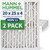 20x25x4 MERV 11 Pleated AC Furnace Air Filters by Mann+Hummel.    2 Pack