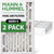 12x24x4 MERV 8 Pleated AC Furnace Air Filters by Mann+Hummel.    2 Pack
