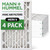 16x24x4 MERV 8 Pleated AC Furnace Air Filters by Mann+Hummel.   4 Pack
