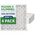 12x12x2 MERV 11 Pleated AC Furnace Air Filters by Mann+Hummel.    4 Pack
