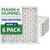 12x12x2 MERV 11 Pleated AC Furnace Air Filters by Mann+Hummel.    6 Pack