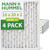 16x20x2 MERV 13 Pleated AC Furnace Air Filters by Mann+Hummel.   4 Pack