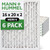 16x20x2 MERV 8 Pleated HVAC AC Furnace Air Filters by Mann+Hummel. 6 Pack. (Exact Size: 15.5 x 19.5 x 1.75 Inches)