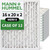 16x20x2 MERV 8 Pleated HVAC AC Furnace Air Filters by Mann+Hummel. Case of 12. (Exact Size: 15.5 x 19.5 x 1.75 Inches)