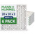 20x20x2 MERV 11 Pleated AC Furnace Air Filters by Mann+Hummel.   6 Pack