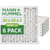 20x20x2 MERV 13 Pleated AC Furnace Air Filters by Mann+Hummel.   6 Pack