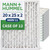 20x25x2 MERV 11 Pleated AC Furnace Air Filters by Mann+Hummel.    Case of 12