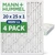 20x25x1 MERV 11 Pleated AC Furnace Air Filters by Mann+Hummel.    4 Pack