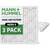 24x24x1 MERV 8 Pleated AC Furnace Air Filters by Mann+Hummel.    3 Pack