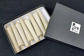 Japanese Handmade Candle Set??Ikari, 8 Candles. White