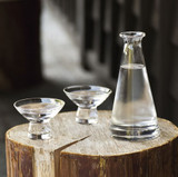 Connoisseur Glass Sake Set, "EDO-17" pitcher + 2 cups