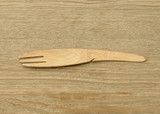 WASARA Disposable Bamboo Fork, Biodegradable