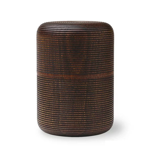GATO MIKIO Wooden Tea Container TAWARA, Brown