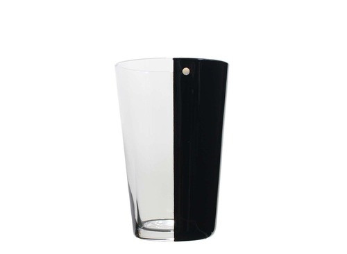 DEN Tumbler made of Glass half coated with Japanese Black Lacquer