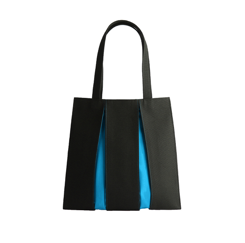 KOSHO ougi Canvas Tote Bag, MH Black/Blue M