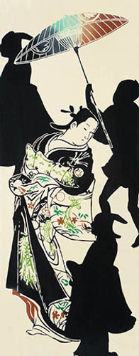 Tenugui with Ukiyo-e Pattern "Takaoda Yuu" (346)