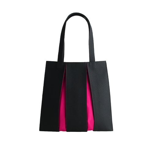 KOSHO ougi Canvas Tote Bag, MH Black/Pink M