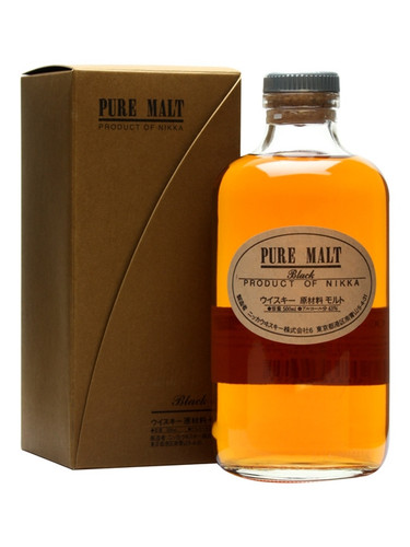 NIKKA Pure Malt Black Label, 500ml, 43% (Free Shipping by Surface Mail)