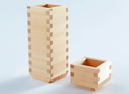 Masuya Sake Bottle and Cup Set made of HINOKI Cypress "OCHOKO & TOKKURI"