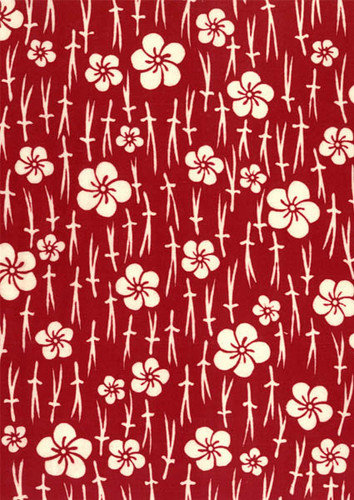 Rienzome Tenugui Towel with Ume Flowers and Pine Needles (759)